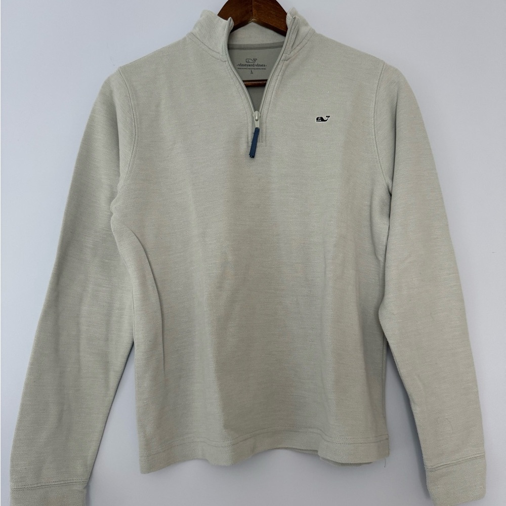 Vineyard Vines Boys Gray Quarter-Zip Sweater